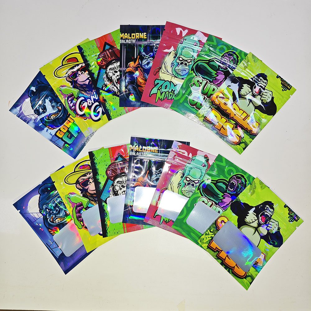 Food Storage Ziploc Bags - 100pcs Kantong Mylar Berpola Kartun 2.75x3.93in