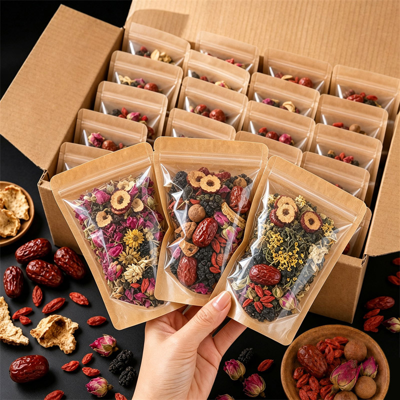 Food Storage Pet - 100 Buah Tas Kemasan Kertas Kraft