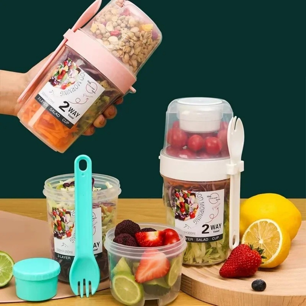 Food Storage Yogurt - Cangkir Salad Portabel, Cangkir Sarapan, Wadah
