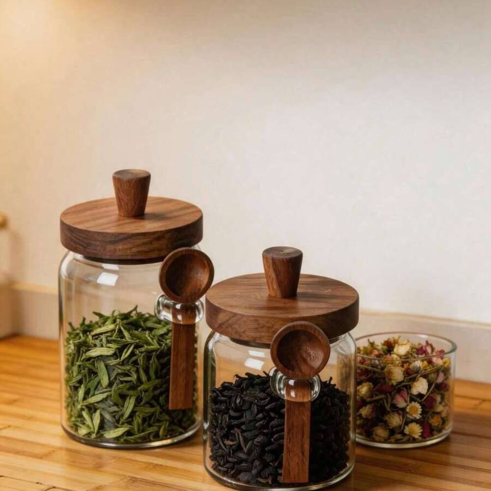 Food Storage Glass Set - 3Pcs Set Stoples Kaca Transparan dengan