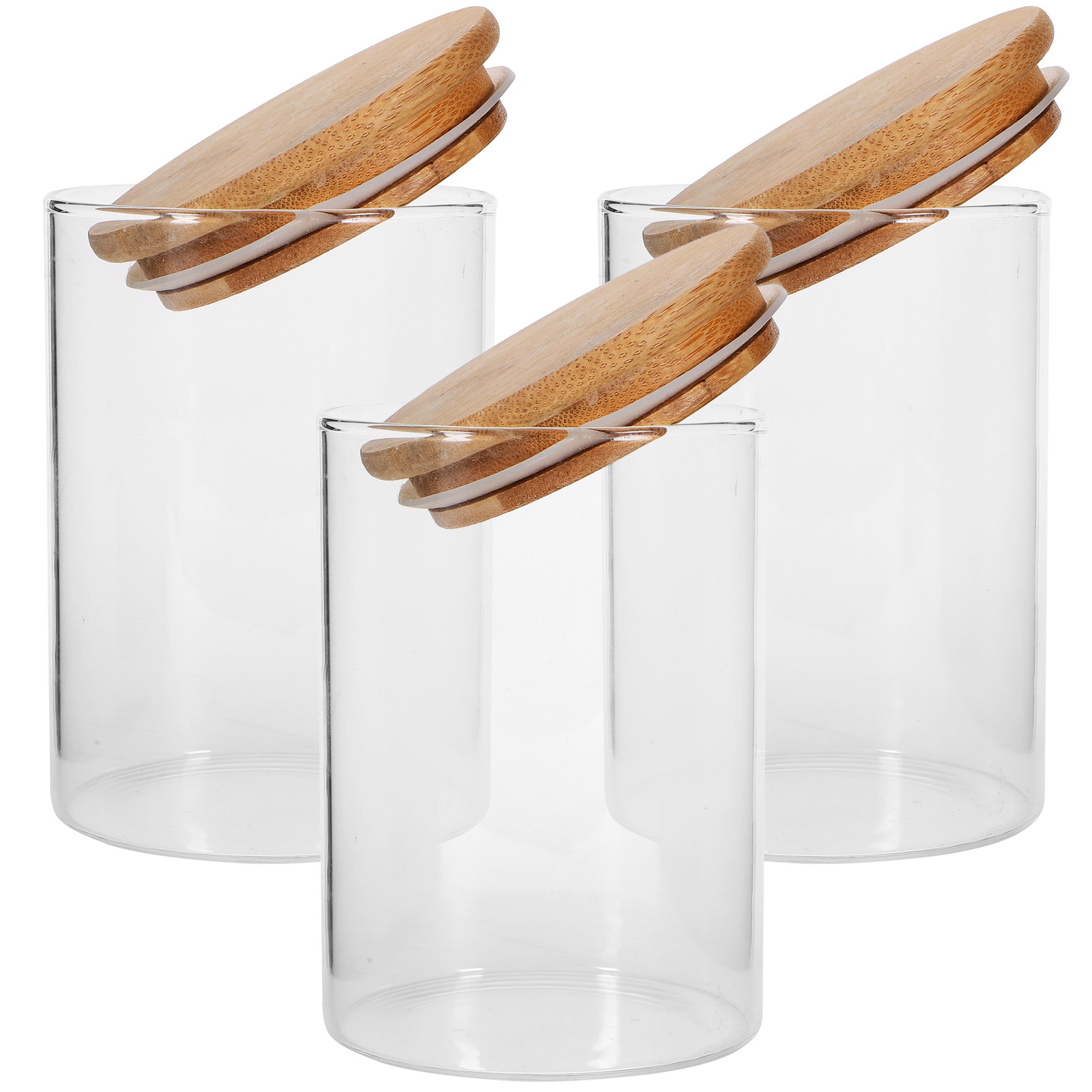 Food Storage Jars Airtight - 3Pcs Stoples Penyimpanan Kaca Kedap Udara