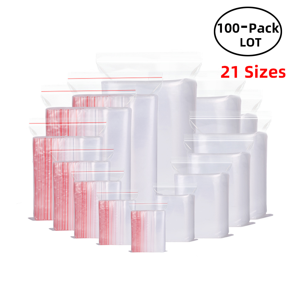 Food Storage Ziploc Bags - 100 Buah/Pak Tas Kunci Zip Dapat