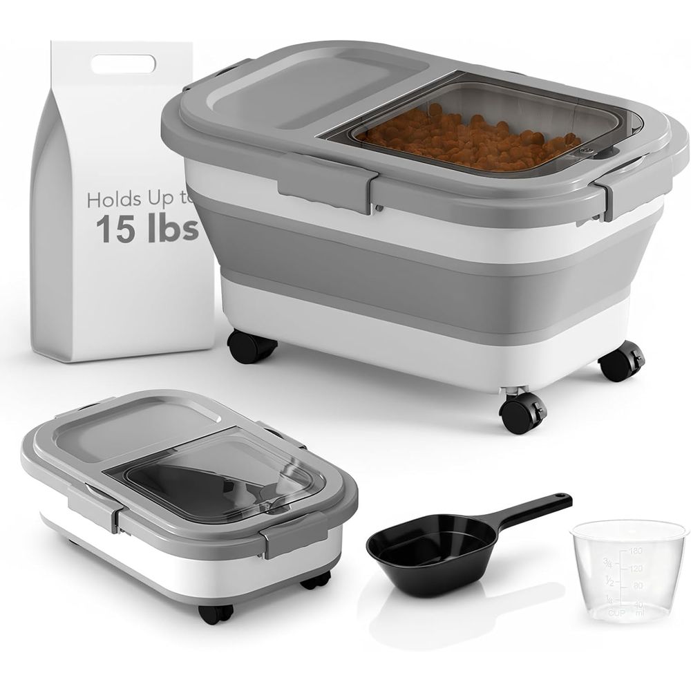 Food Storage Pet - Wadah Penyimpanan Makanan Anjing/Kucing 15 Lbs,