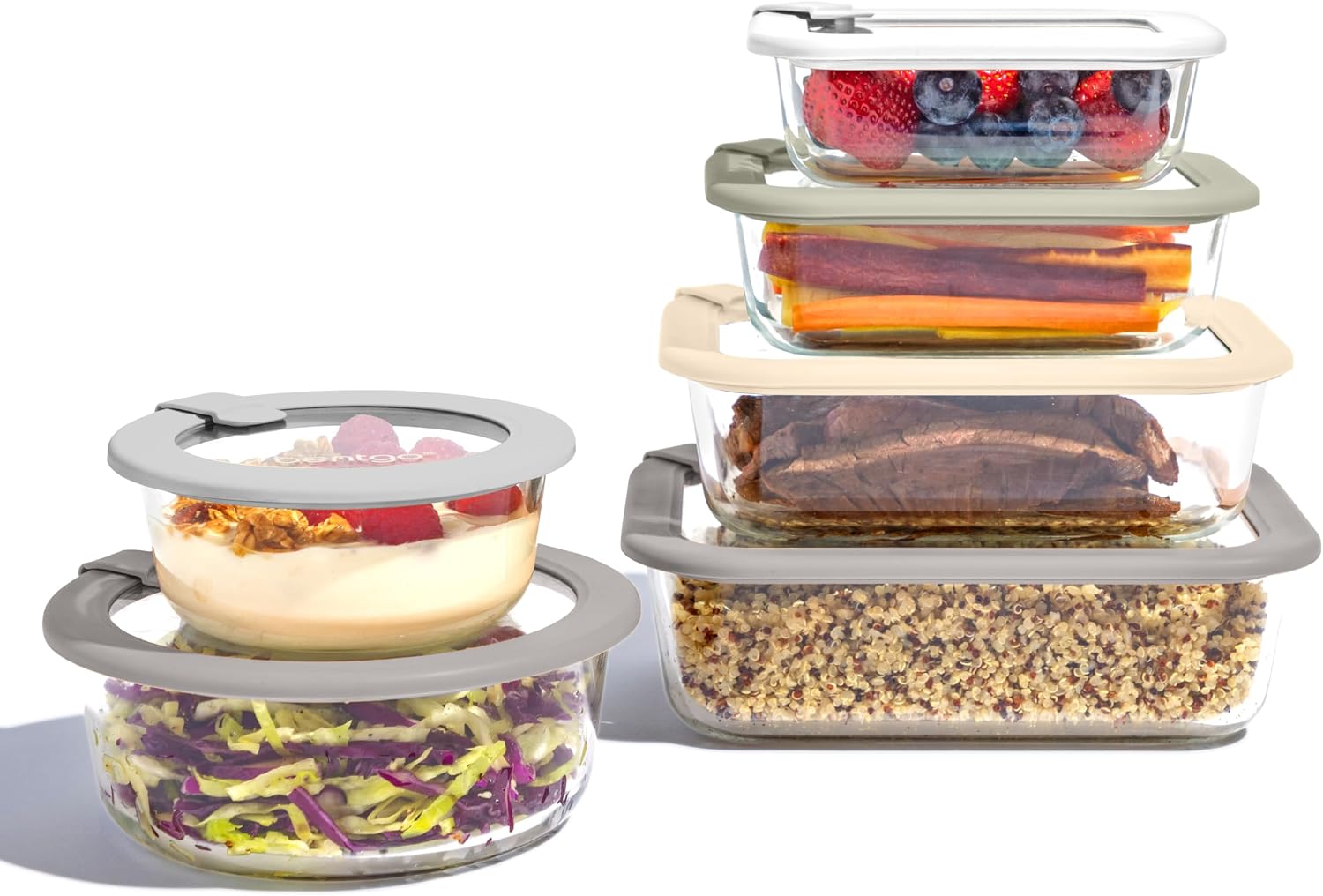 Food Storage Glass Set - Wadah Penyimpanan Makanan Kaca Bentgo Signature