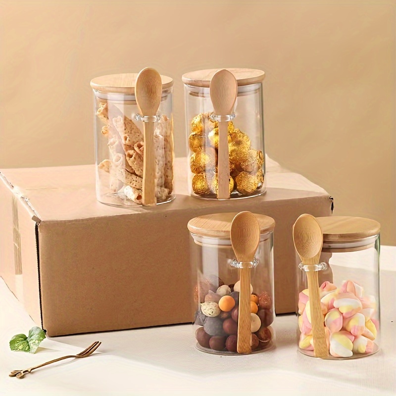 Food Storage Glass Set - Stoples Permen 280ml, Stoples Biskuit, Stoples