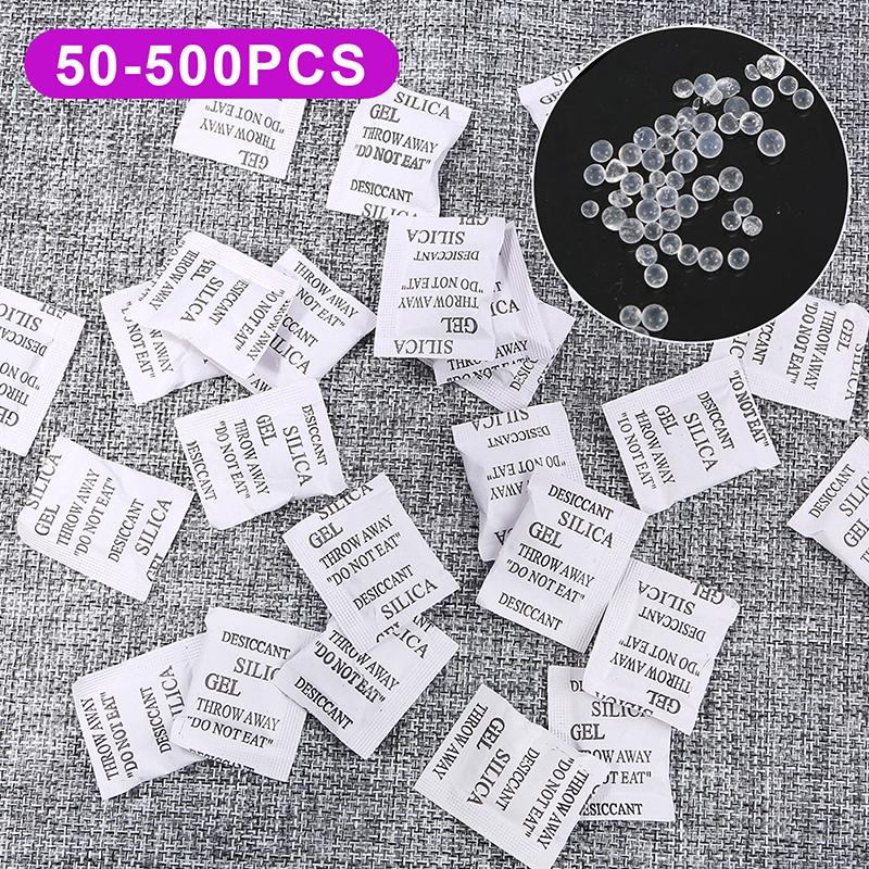 Food Storage Non Toxic - 50-500 Paket Silika Gel Desikan Non-Toksik,