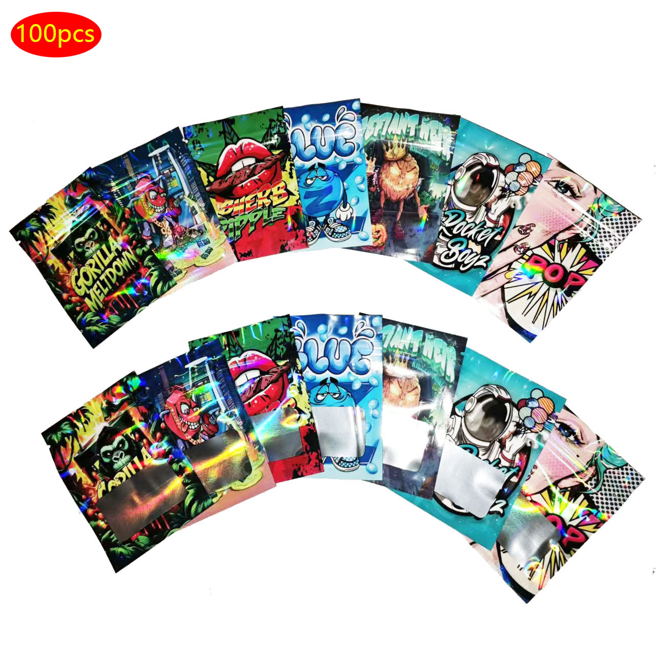 100pcs Kantong Mylar Berpola K - Food Storage Ziploc Bags ulasan dan harga