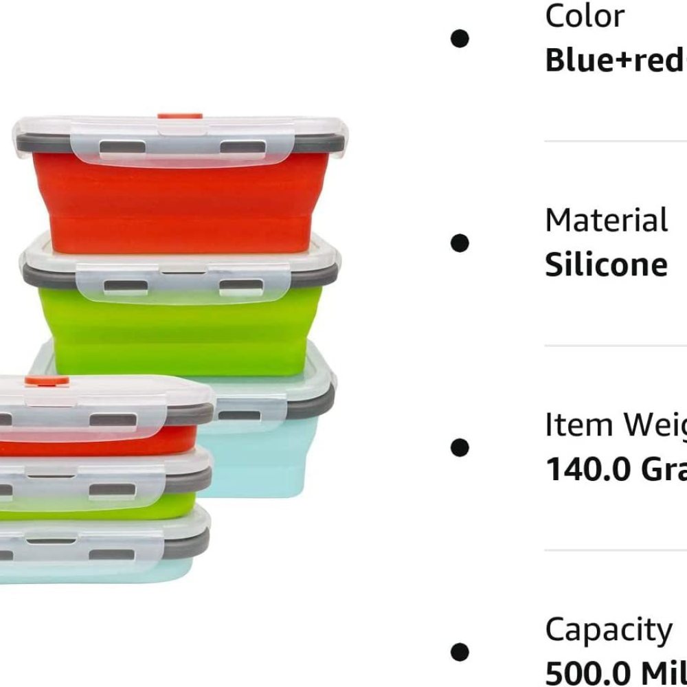 Kotak Makanan Silikon Lipat He - Food Storage Non Toxic ulasan dan harga