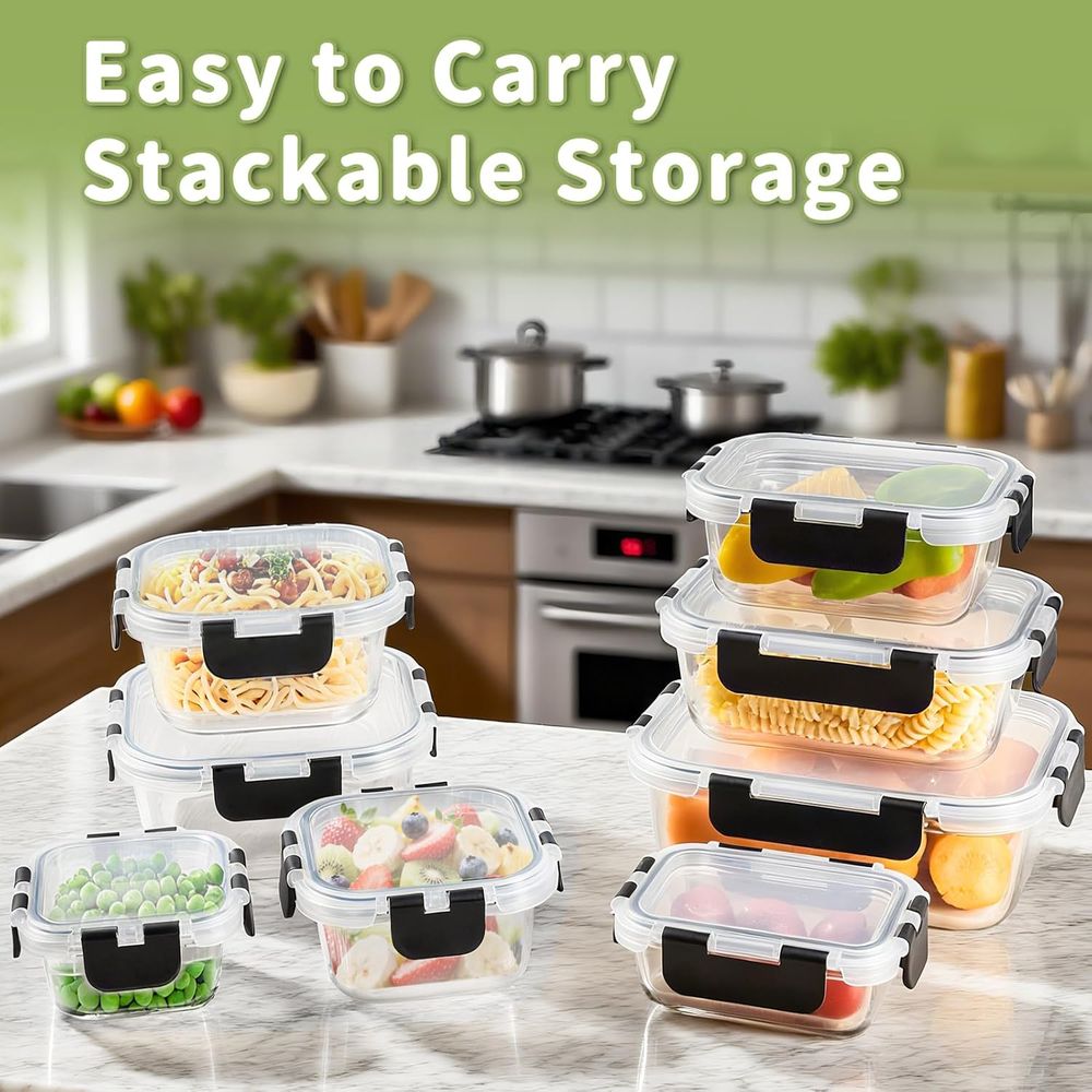 Set Wadah Penyimpanan Makanan  - Food Storage Glass Set ulasan dan harga
