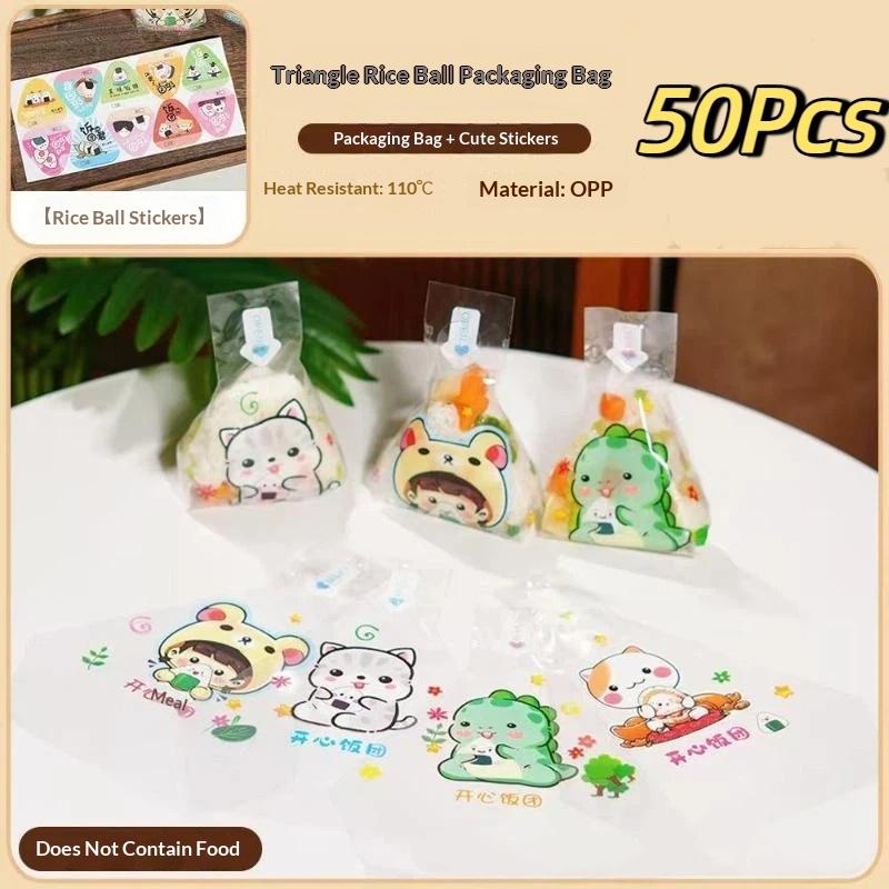 50Pcs Kantong Sushi Onigiri Se - Food Storage Non Toxic ulasan dan harga