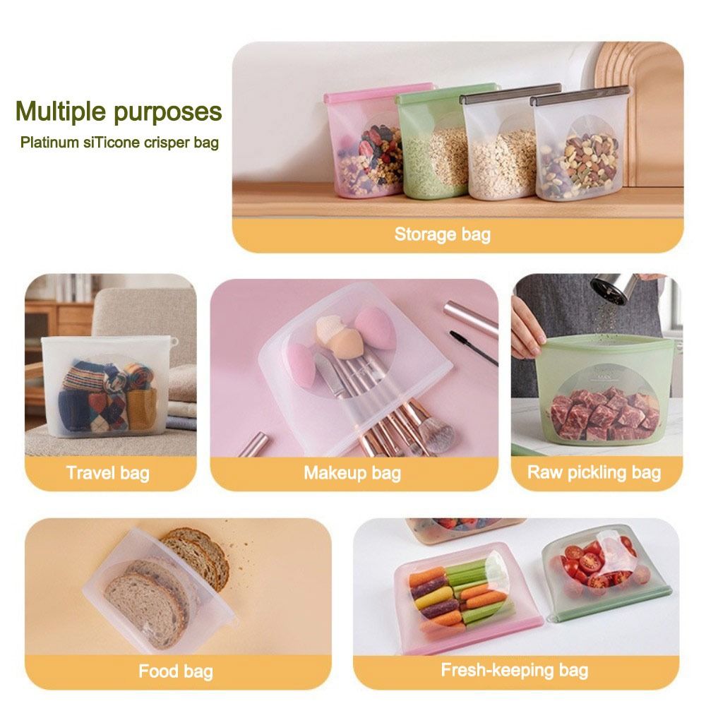 Kantong Pengawet Makanan Silik - Food Storage Ziploc Bags ulasan dan harga