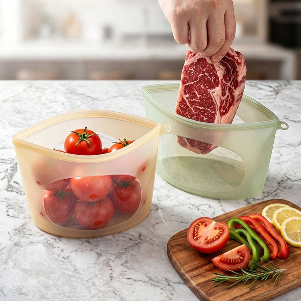 Kantong Pengawet Makanan Silik - Food Storage Ziploc Bags ulasan dan harga