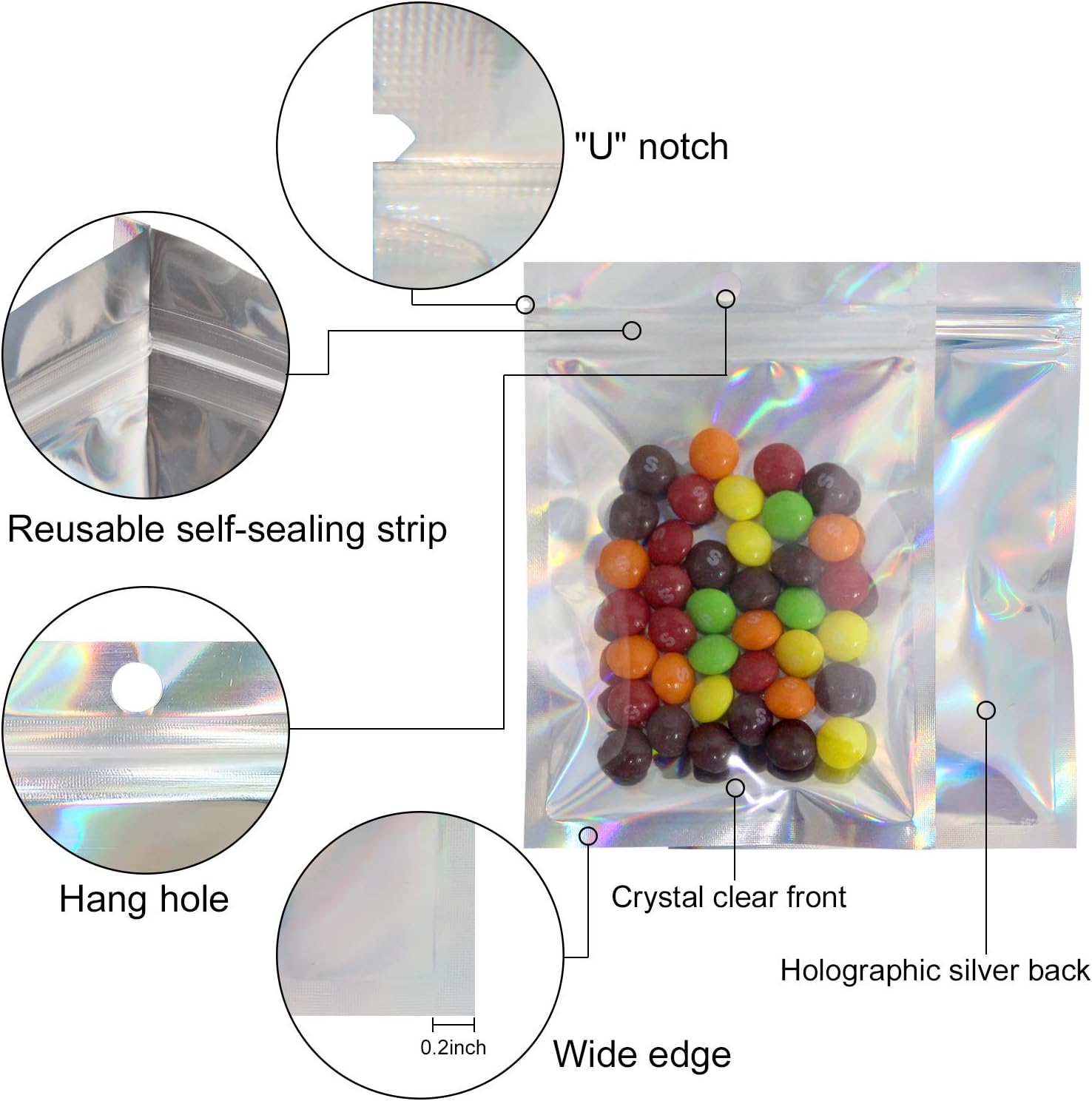 50/10 buah tas penyegel Laser  - Food Storage Ziploc Bags ulasan dan harga