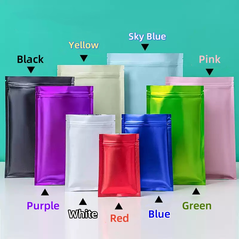 100 Buah Kantong Zip Lock Foil - Food Storage Ziploc Bags ulasan dan harga