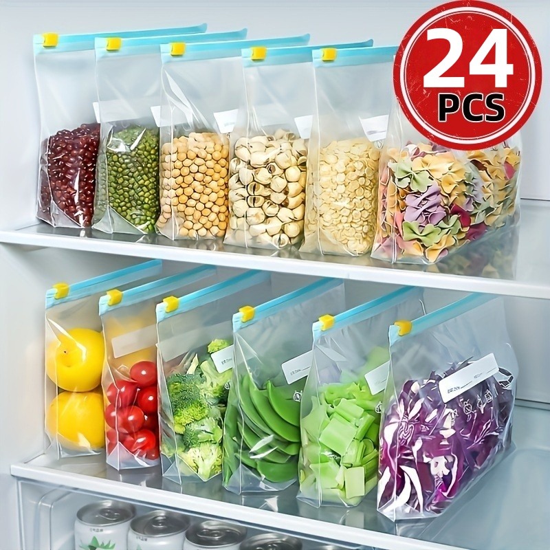 24Pcs Kantong Penyimpanan Maka - Food Storage Ziploc Bags ulasan dan harga