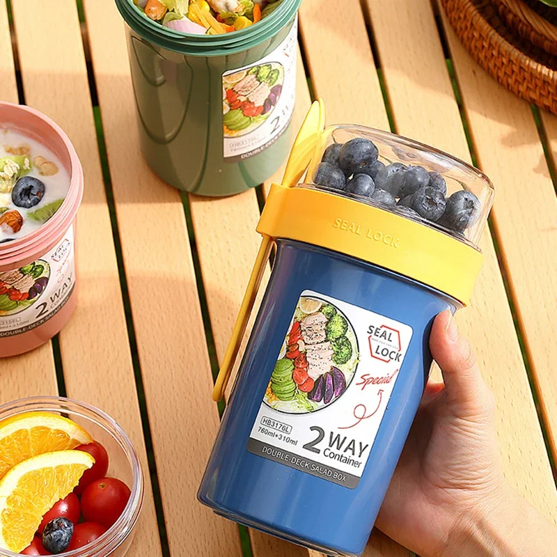 Kotak Makan Siang Bento Salad  - Food Storage Yogurt ulasan dan harga
