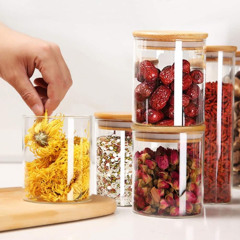 Set 12 Stoples Kaca dengan Tut - Food Storage Glass Set ulasan dan harga