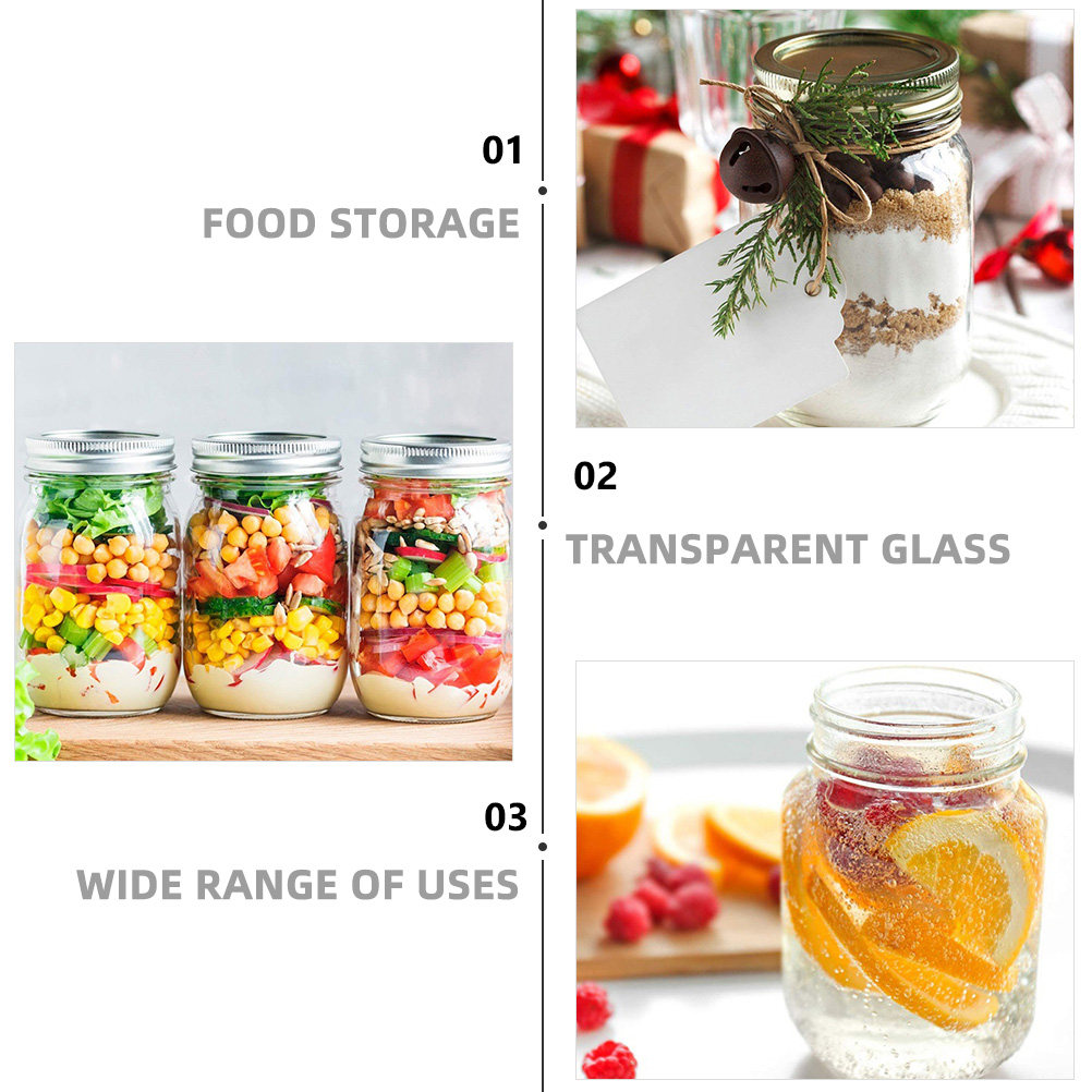 6 Buah Stoples Kaca Bulat Tran - Food Storage Jars Airtight ulasan dan harga