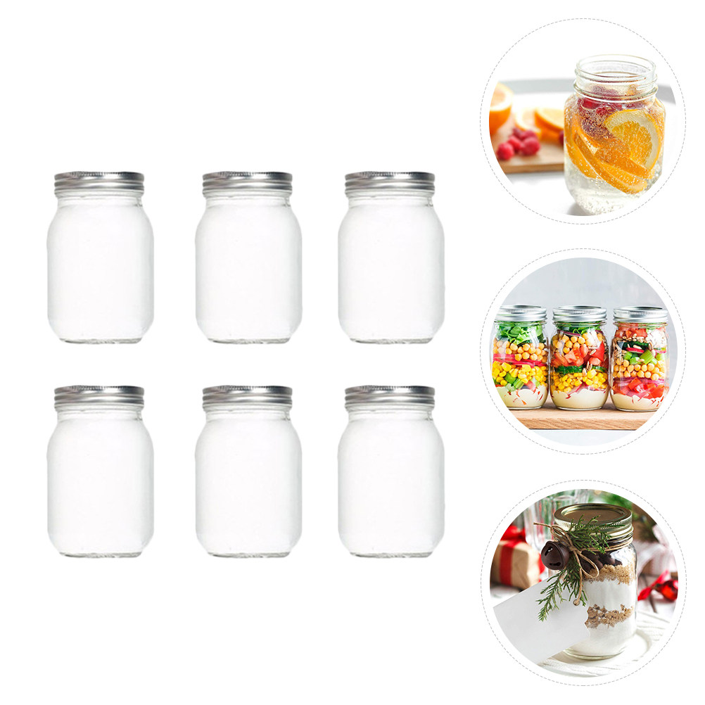 6 Buah Stoples Kaca Bulat Tran - Food Storage Jars Airtight ulasan dan harga