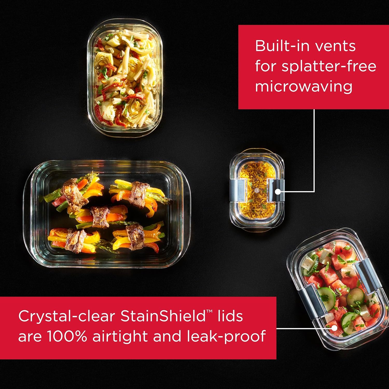 Wadah Penyimpanan Makanan Kaca - Food Storage Glass Set ulasan dan harga