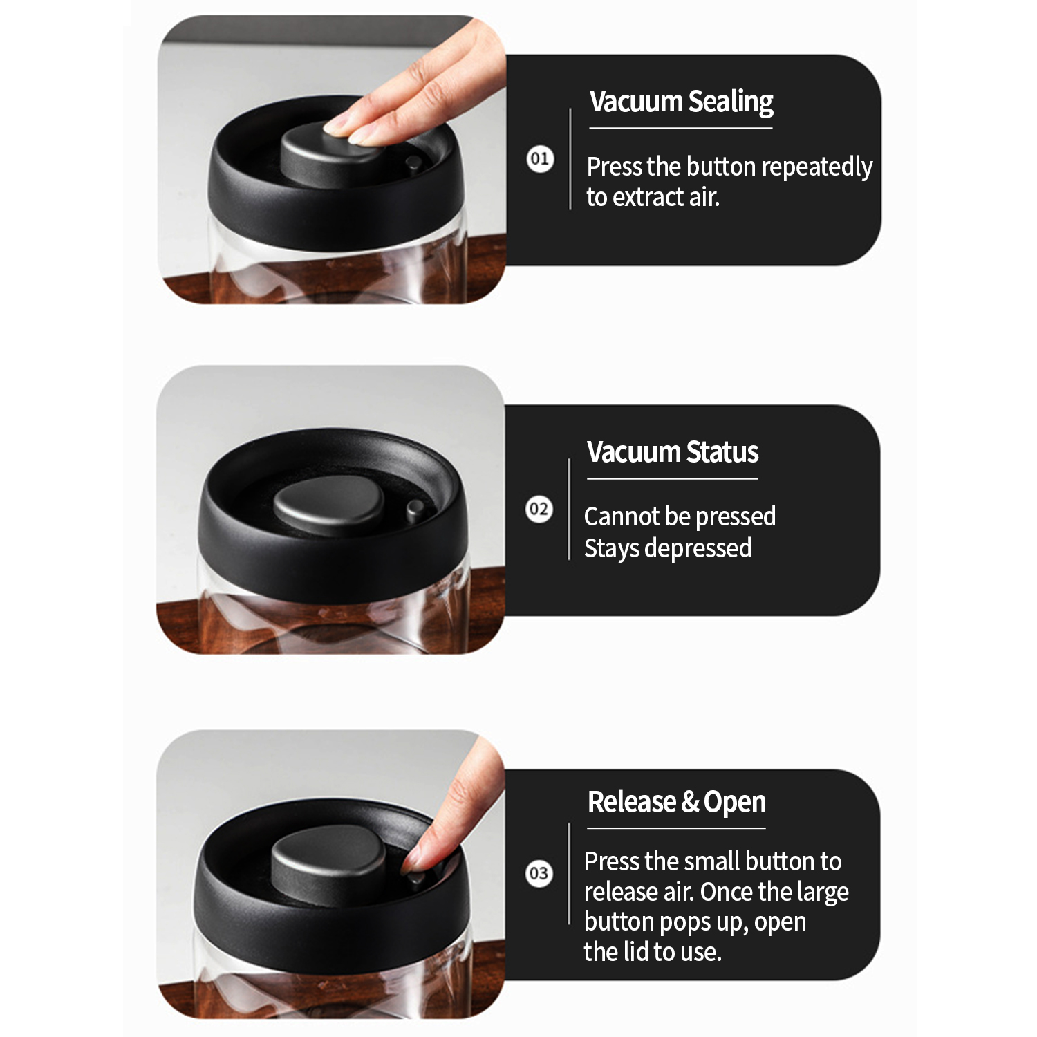 OANKR Wadah Kopi Vakum 500Ml 9 - Food Storage Jars Airtight ulasan dan harga