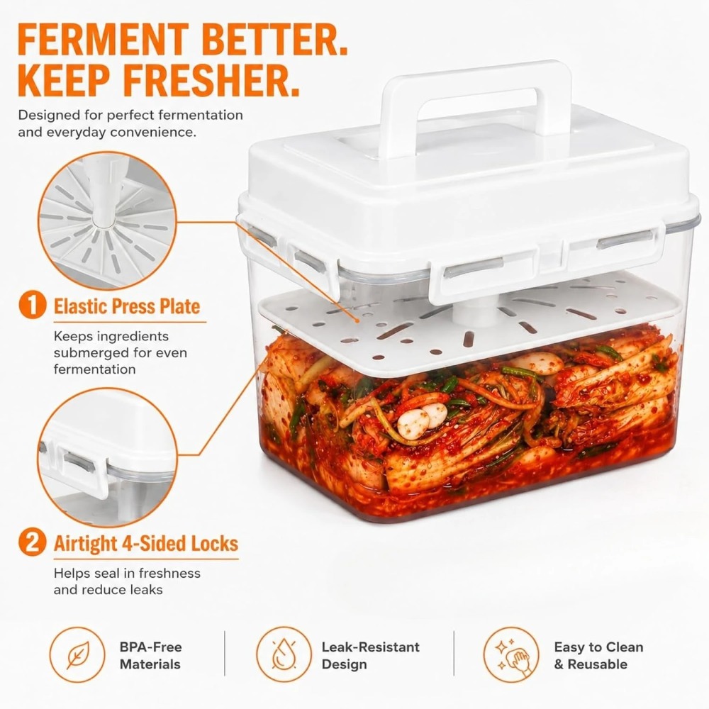Wadah Fermentasi Kimchi, Wadah - Food Storage Jars Airtight ulasan dan harga