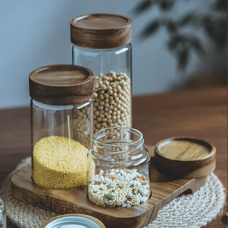 Wadah makanan tutup kayu, wada - Food Storage Jars Airtight ulasan dan harga