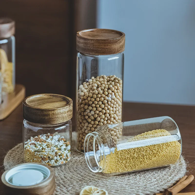 Wadah makanan tutup kayu, wada - Food Storage Jars Airtight ulasan dan harga
