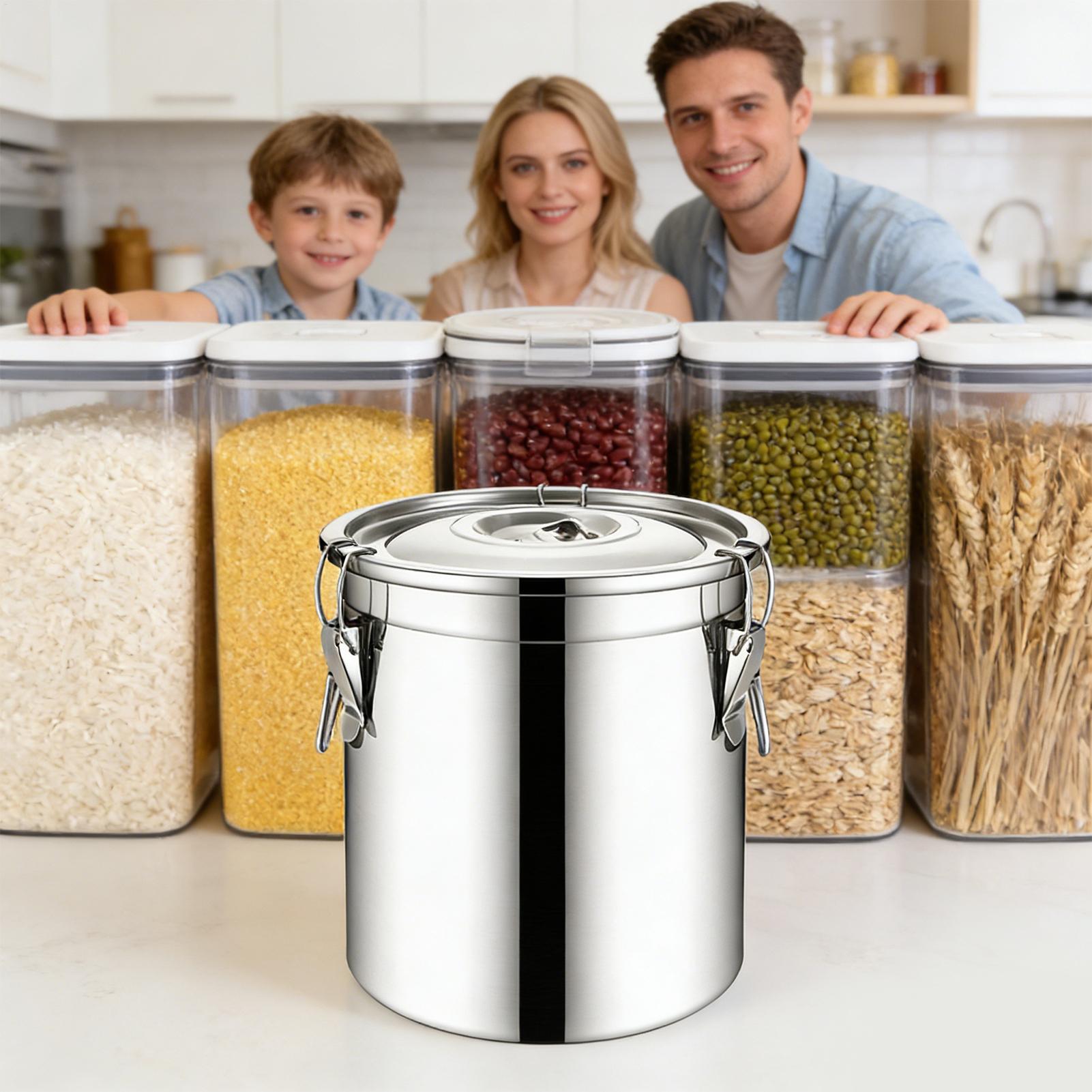 Stoples Kedap Udara Stainless  - Food Storage Jars Airtight ulasan dan harga