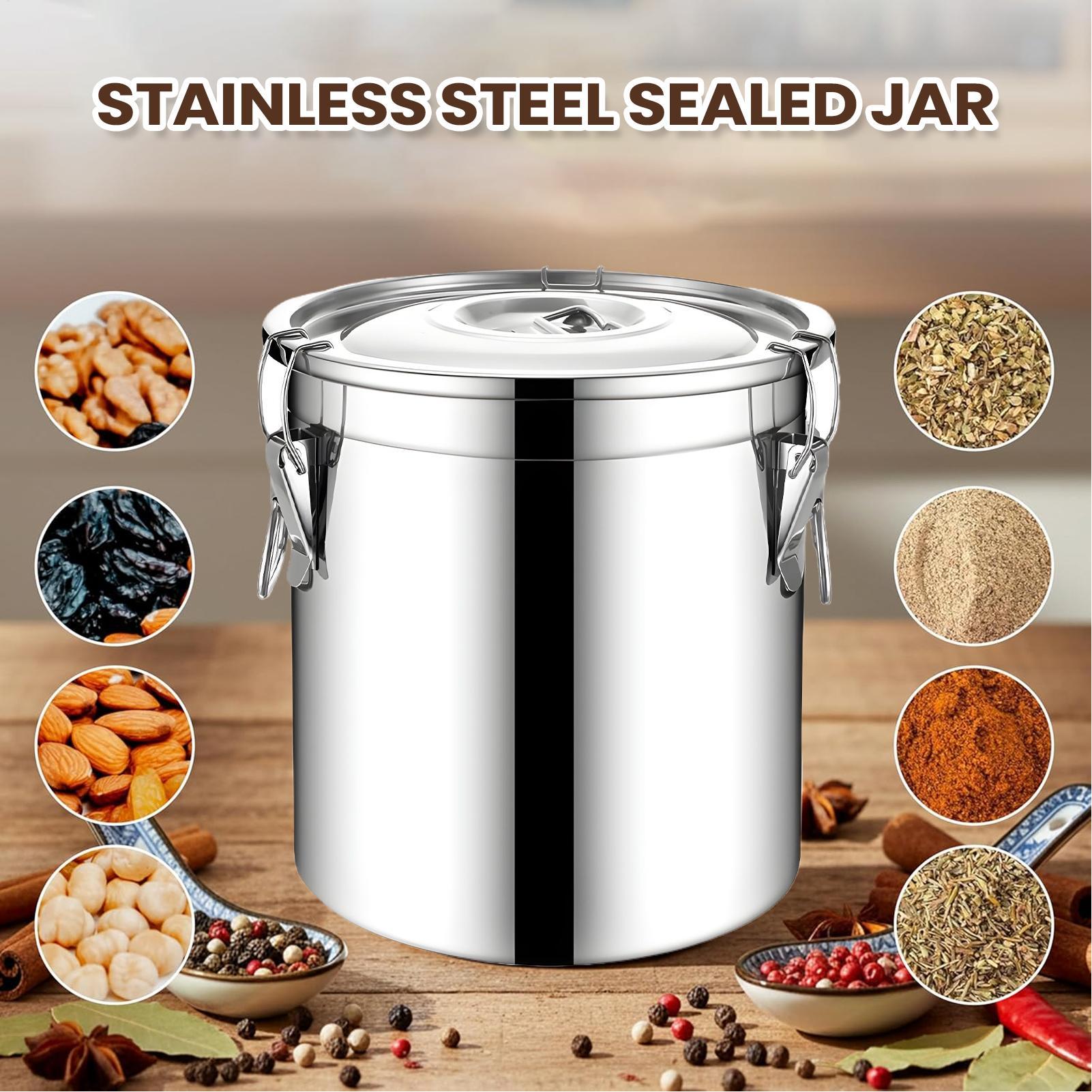 Stoples Kedap Udara Stainless  - Food Storage Jars Airtight ulasan dan harga