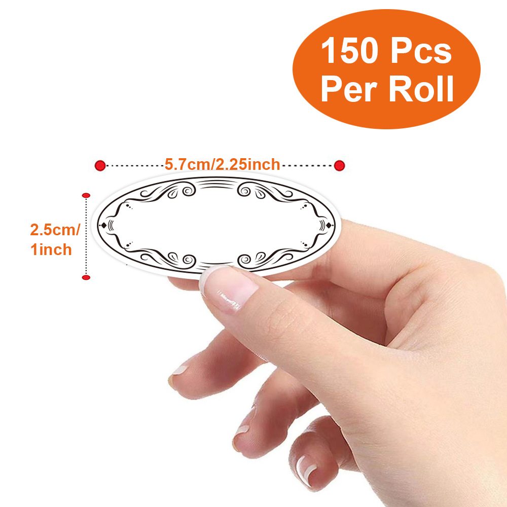 150 buah label kaleng Oval unt - Food Storage 1 Year ulasan dan harga