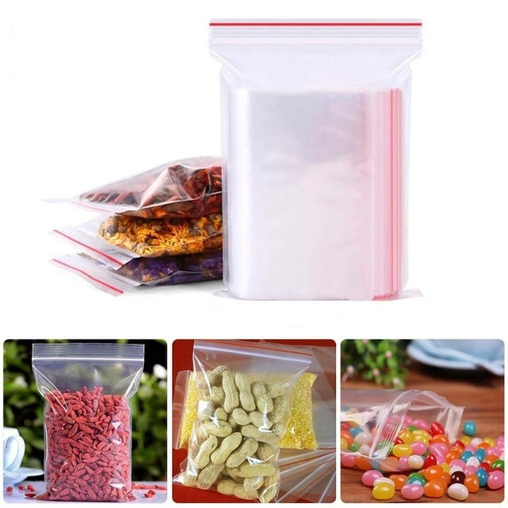 100-1000 Buah Tas Transparan D - Food Storage Ziploc Bags ulasan dan harga