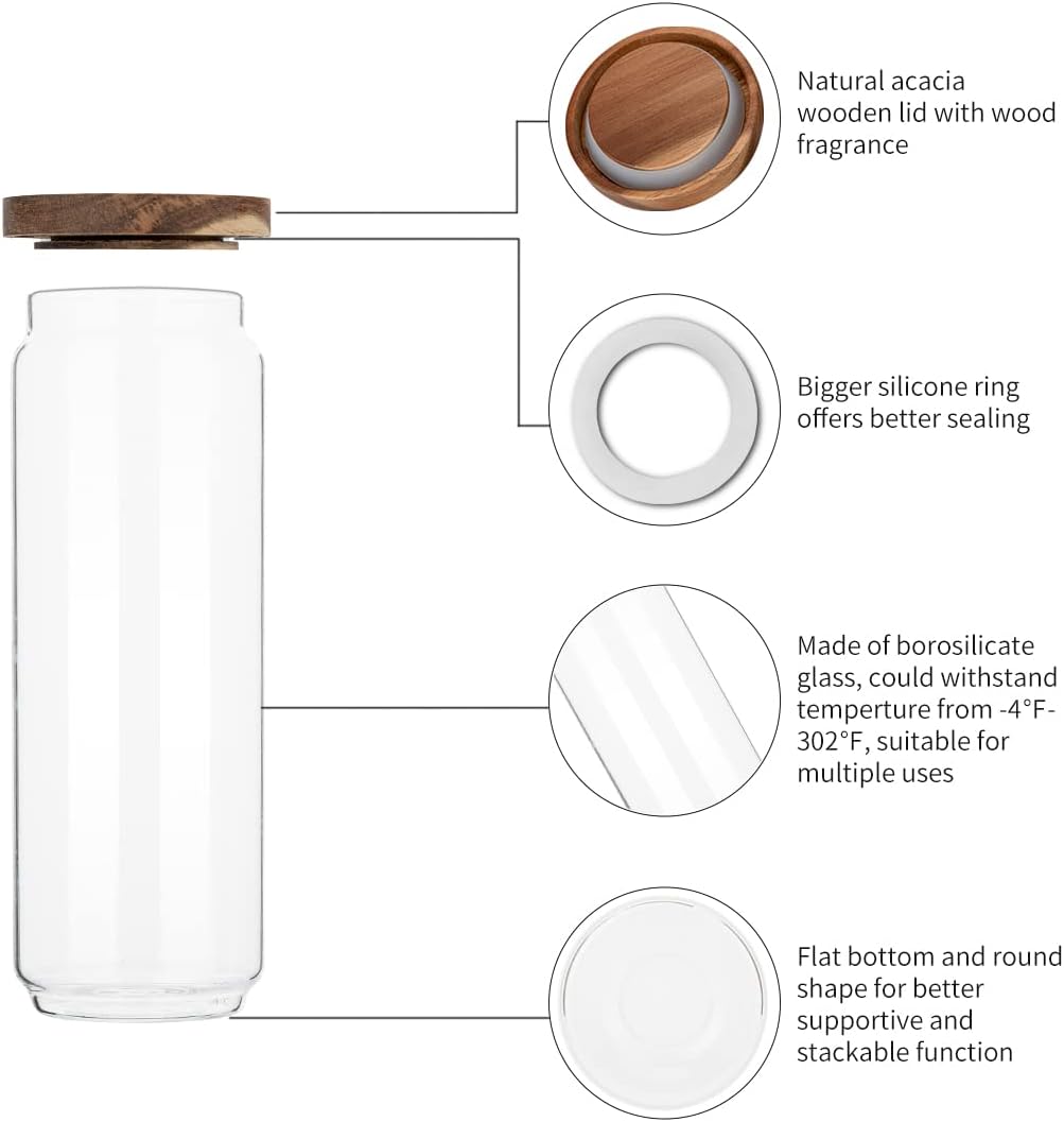 4 Paket Stoples Kaca 34 OZ den - Food Storage Glass Set ulasan dan harga