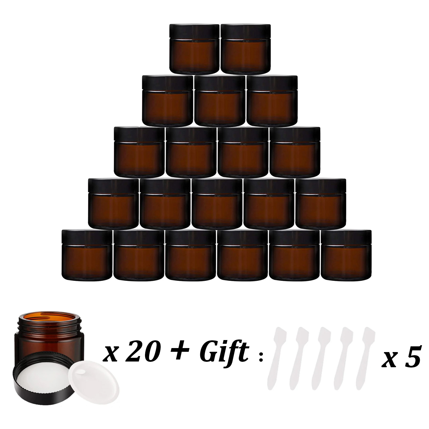Stoples kaca Amber kecil denga - Food Storage Glass Set ulasan dan harga